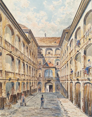 Emil Htter - Der erste Hof der SalzgriesKaserne in Wien.webp