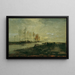 Sul Danubio vicino a Lundenburg II - Emil Jakob Schindler — quadro incorniciato alla parete
