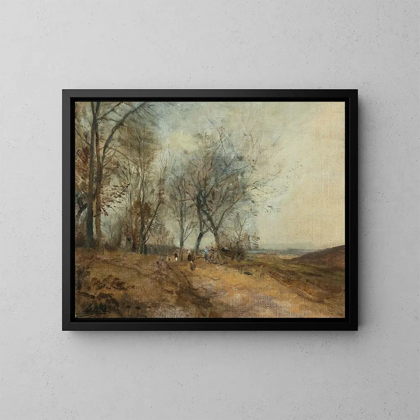 Prairies du Danube - Emil Jakob Schindler — quadro incorniciato alla parete