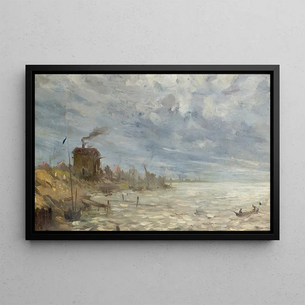 Costa del mare di Sylt - Emil Jakob Schindler — quadro incorniciato alla parete