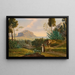 Vista della baia di Palermo con il Monte Pellegrino - Emil Ludwig Lühr — quadro incorniciato alla parete