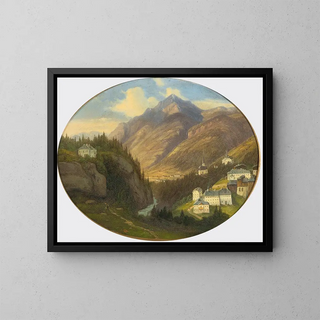 Emil Ludwig Lhr - Gastein Gamskogel mit Nikolauskirche.webp