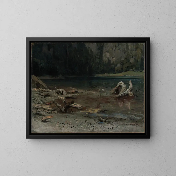 Il lago della valle - Emil Lugo — quadro incorniciato alla parete