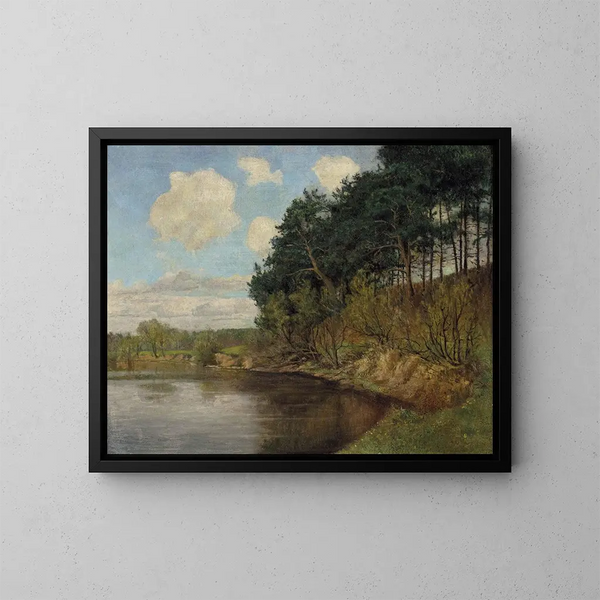 Lago della vista vicino a Berlino - Emil Orlik — quadro incorniciato alla parete