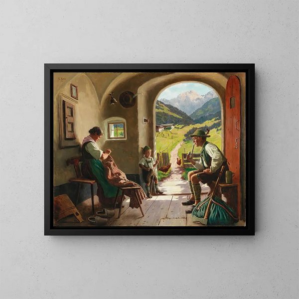 Un jour d'été en Tyrol - Emil Rau — quadro incorniciato alla parete