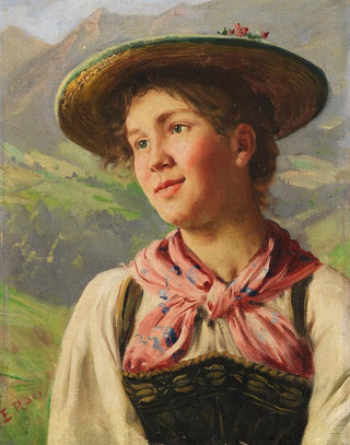 Emil Rau - Mdchen in alpenlndischer Tracht.webp