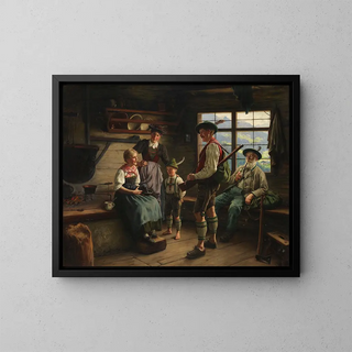 Emil Rau - Rast des Jgers auf der Alm.webp