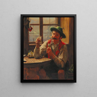 Emil Rau - Young Farmer with Pipe.webp