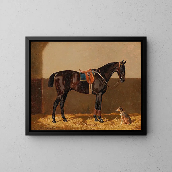 Prima della passeggiata - Emil Volkers — quadro incorniciato alla parete