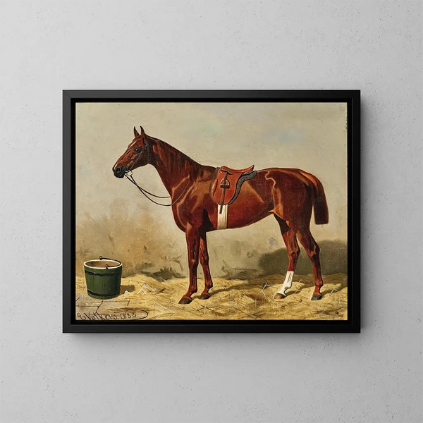 Jument pur-sang inglese - Emil Volkers — quadro incorniciato alla parete