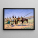 Indiani in campo al ranch 101 - Emil W. Lenders — quadro incorniciato alla parete