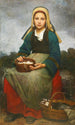 Una giovane ragazza con un cesto di uova - Émile-Auguste Hublin — vista dell’opera