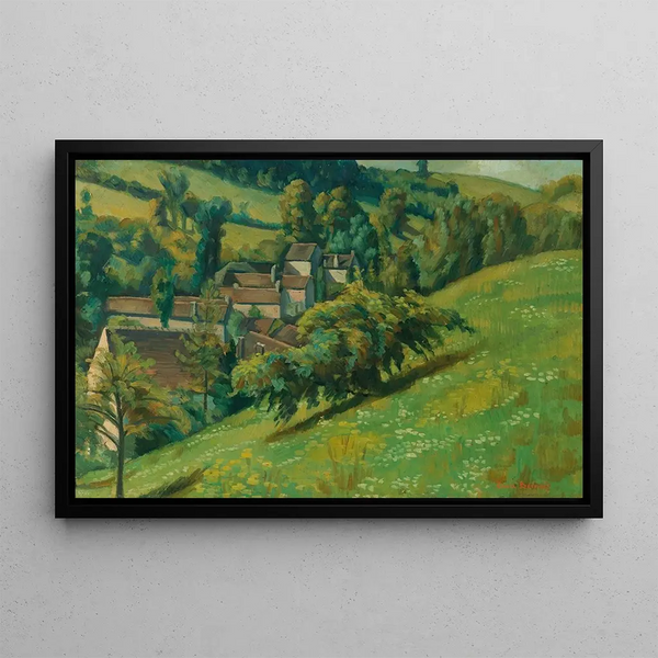 Vista di Molosmes - Émile Bernard — quadro incorniciato alla parete