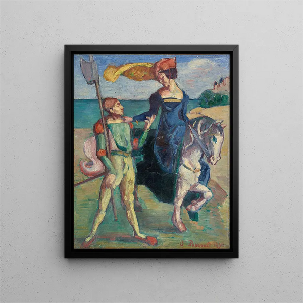 Guerriero e amazzone - Émile Bernard — quadro incorniciato alla parete