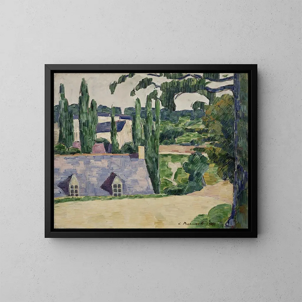 Paesaggio a Pont-Aven - Émile Bernard — quadro incorniciato alla parete