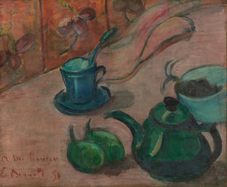 Emile Bernard - Still life with teapot cup and fruit.webp