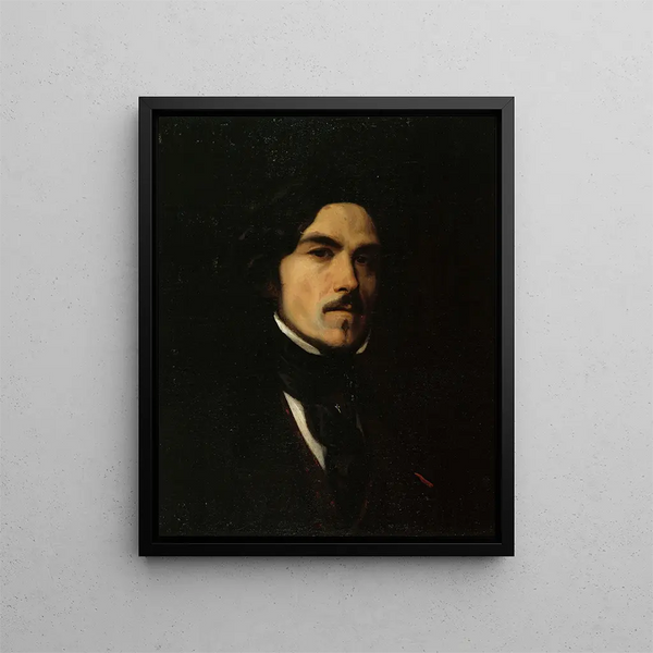 Ritratto di Eugène Delacroix 1798-1863 pittore - Émile Champmartin — quadro incorniciato alla parete