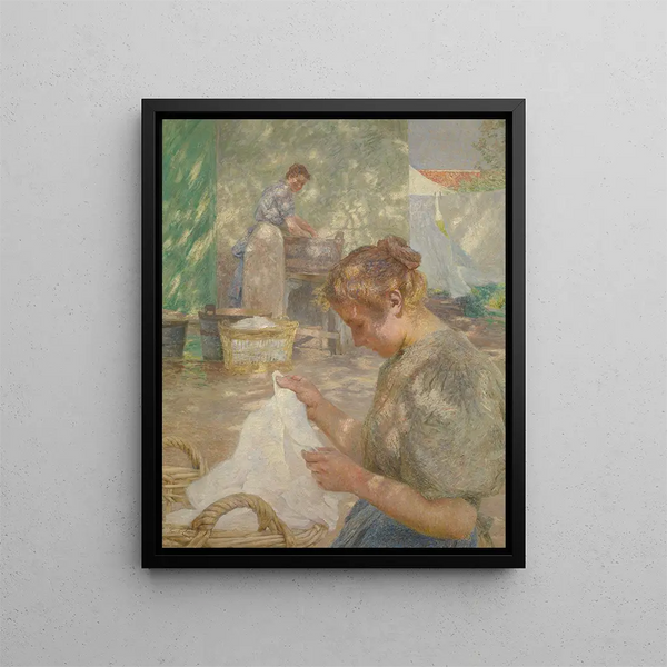 Giornata soleggiata - Émile Claus — quadro incorniciato alla parete