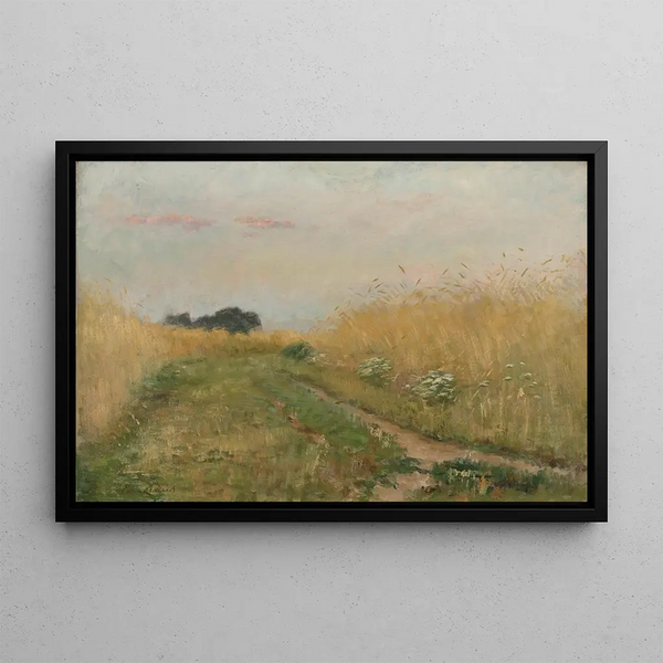 Paesaggio estivo Campo di grano - Émile Claus — quadro incorniciato alla parete