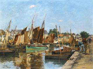 Emile Louis Vernier - Bateaux Au Port.webp