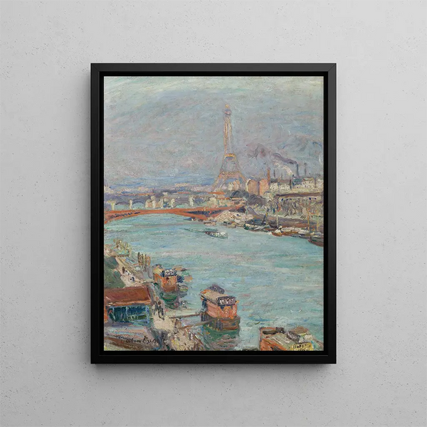 La Seine à Parigi, la Torre Eiffel, di giorno - Émile Othon Friesz — quadro incorniciato alla parete