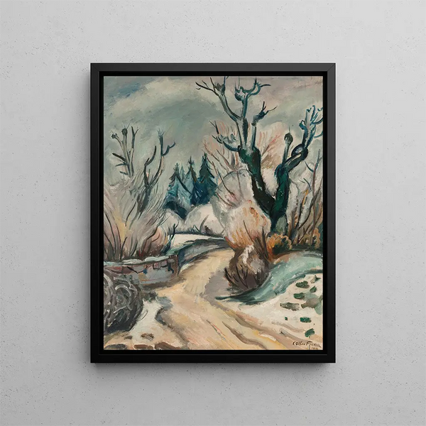 Paesaggio sotto la neve - Émile Othon Friesz — quadro incorniciato alla parete