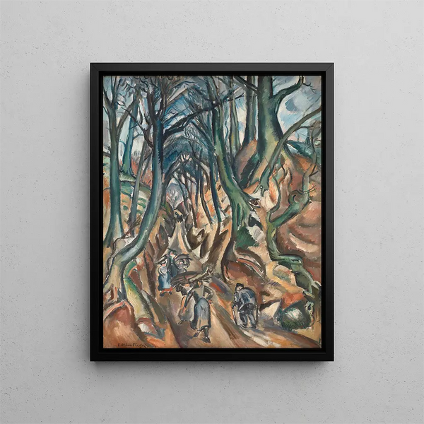 La strada sottostante in inverno - Émile Othon Friesz — quadro incorniciato alla parete