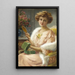 Una giovane donna con uno specchio - Émile Vernon — quadro incorniciato alla parete