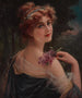 Giovane donna con un rametto di lillà - Émile Vernon — vista dell’opera
