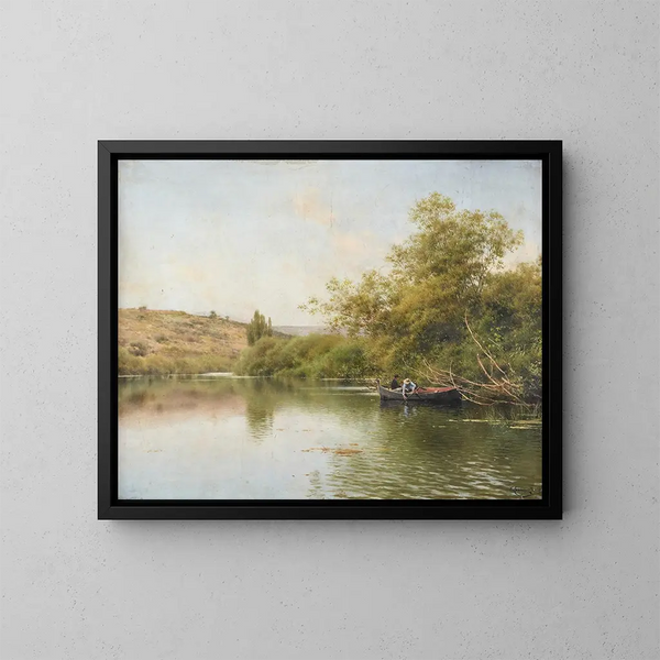 La Rivière aux environs de Santiponce - Emilio Sánchez Perrier — quadro incorniciato alla parete