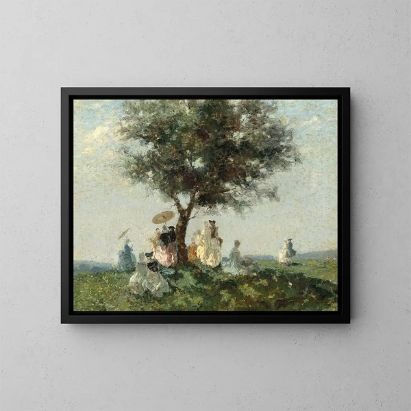 Il Pic-nic - Emma Ciardi — quadro incorniciato alla parete