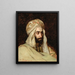 Uomo con turbante bianco a Costantinopoli - Emmanuel de Dieudonné — quadro incorniciato alla parete