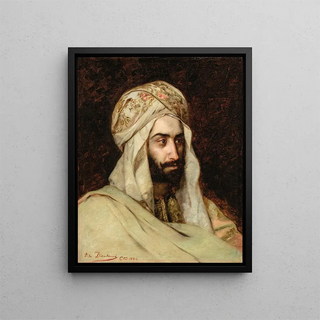 Emmanuel De Dieudonn - Man In A White Turban In Constantinople.webp