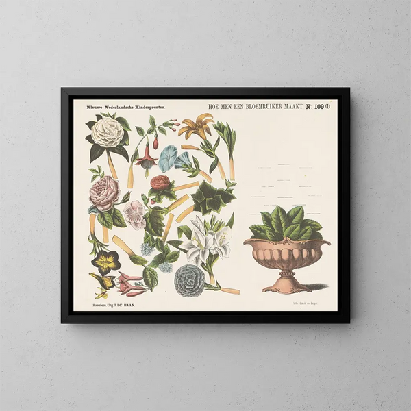 Come fare un mazzo di fiori - Emrik Binger — quadro incorniciato alla parete