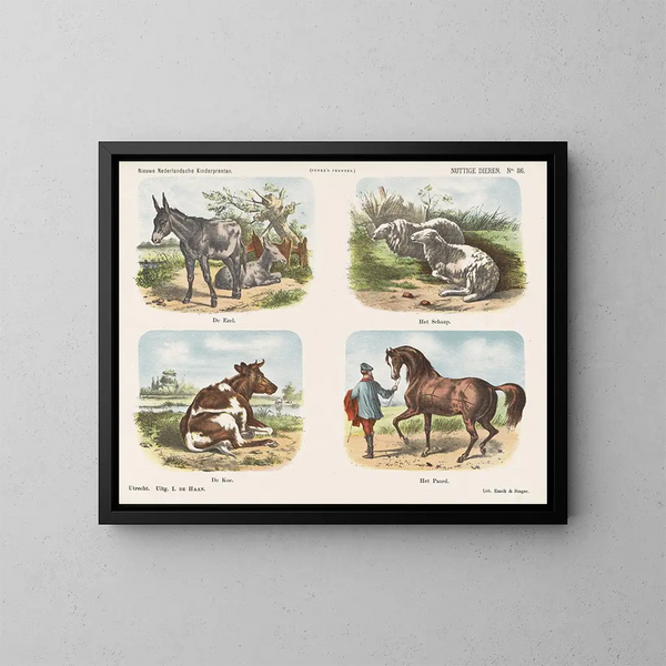 Animali utili - Emrik Binger — quadro incorniciato alla parete