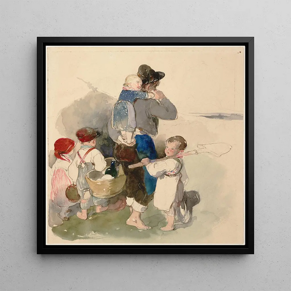 Enfants en route pour travailler dans les champs - Peter Fendi