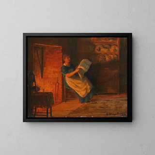 Enoch Wood Perry Jr - Reading by the Fire.webp