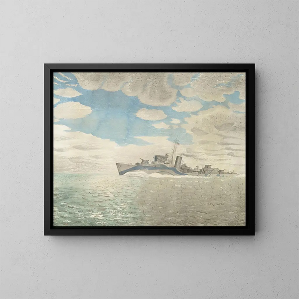 HMS Tetcott - Eric Ravilious — quadro incorniciato alla parete