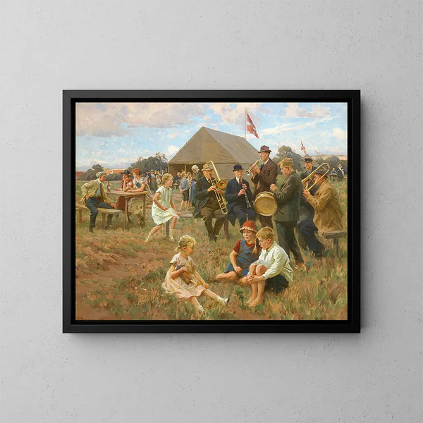 I musicisti della città - Erik Henningsen — quadro incorniciato alla parete