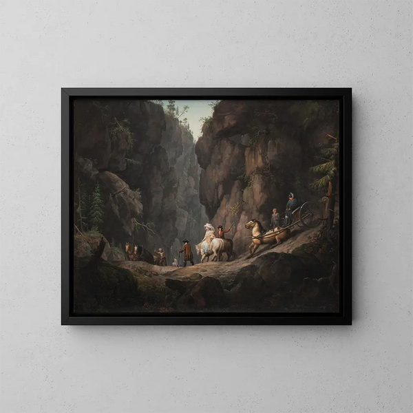 Il passaggio a Krokkleven vicino a Ringerike in Norvegia - Erik Pauelsen — quadro incorniciato alla parete
