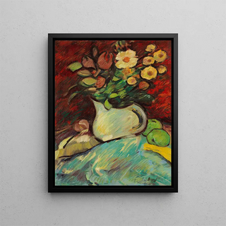 Erma Bossi - Stillleben mit Blumenvase und pfeln.webp