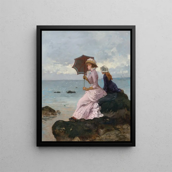 sulla scogliera - Ernest-Ange Duez — quadro incorniciato alla parete