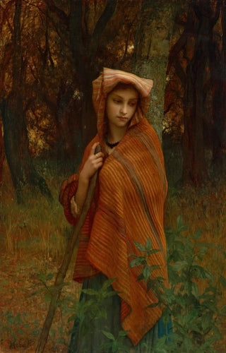 Ernest Hbert - Girl in a wooded landscape.webp