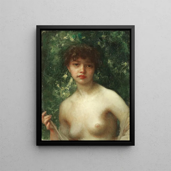 Cacciatrice giovane - Ernest Hébert — quadro incorniciato alla parete