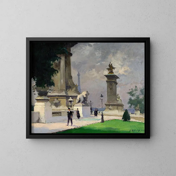 L'Entrée du Pont Alexandre III - Ernest Jules Renoux — quadro incorniciato alla parete