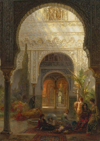 Ernest Karl Eugen Koerner - The Patio Della Reina The Alcazar Sevilla.webp