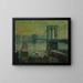 Ponte di Brooklyn - Ernest Lawson — quadro incorniciato alla parete