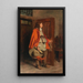 Uomo con cappotto rosso - Ernest Meissonier — quadro incorniciato alla parete