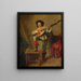 Soldato che suona il teorbo - Ernest Meissonier — quadro incorniciato alla parete