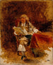 Studio di un cavaliere seduto che legge - Ernest Meissonier — vista dell’opera